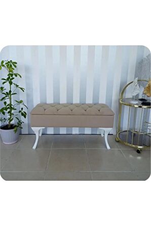 Lüks Yarım Sandıklı Kapitoneli Dekoratif Puf Bench 120cm