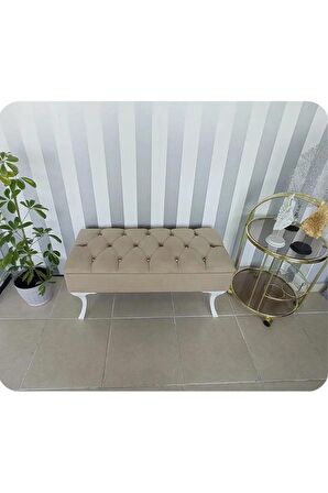 Lüks Yarım Sandıklı Kapitoneli Dekoratif Puf Bench 120cm