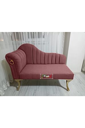 Yeni Model Ultra Lüks Alda Çizgili Josefin Bench Puf 120 Cm