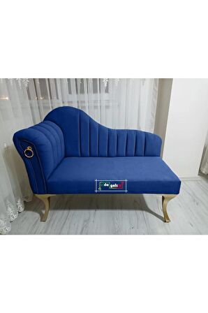 Yeni Model Ultra Lüks Alda Çizgili Josefin Bench Puf 120 Cm