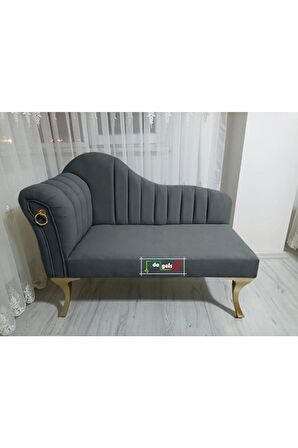 Yeni Model Ultra Lüks Alda Çizgili Josefin Bench Puf Berjer 130 Cm