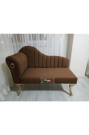 Yeni Model Ultra Lüks Alda Çizgili Josefin Bench Puf Berjer 130 Cm