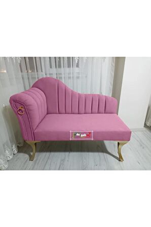 Yeni Model Ultra Lüks Alda Çizgili Josefin Bench Puf Berjer 130 Cm