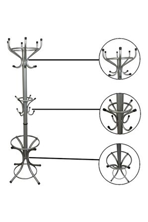 Yeni Model Metal Portmanto Çoklu Askılık