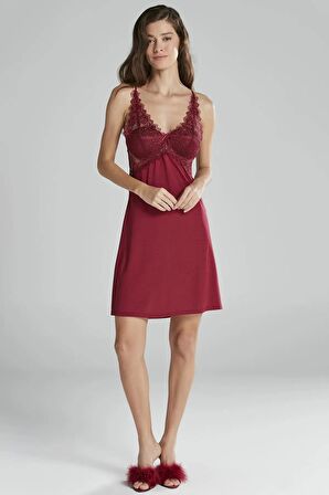 Pierre Cardin 6'lı Penye Gecelik Sabahlık Takım Çeyiz Seti 5040 - Bordo