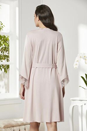 Pierre Cardin 6'lı Penye Gecelik Sabahlık Takım Çeyiz Seti 5040 - Pudra