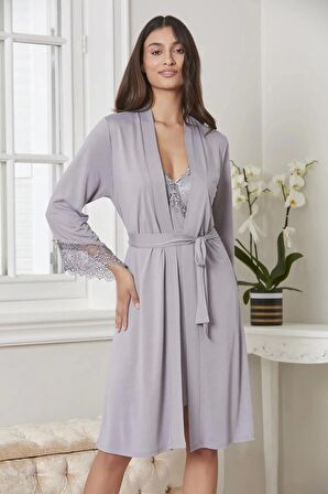 Pierre Cardin 6'lı Penye Gecelik Sabahlık Takım Çeyiz Seti 5040 - Royal