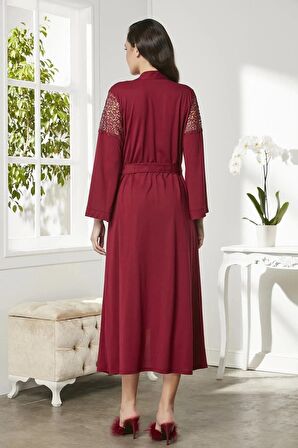 Pierre Cardin 6'lı Penye Gecelik Sabahlık Takım Çeyiz Seti 5045 - Bordo