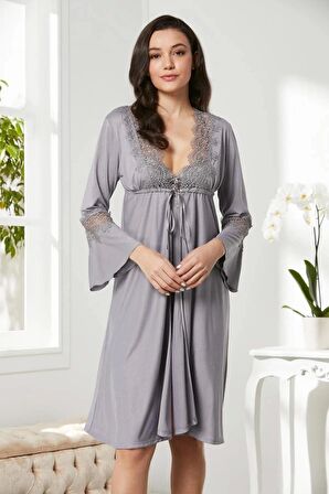 Pierre Cardin 6'lı Penye Gecelik Sabahlık Takım Çeyiz Seti 5325 - Royal