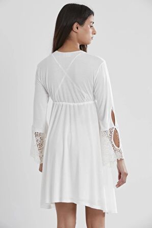 Pierre Cardin 6'lı Penye Gecelik Sabahlık Takım Çeyiz Seti 5625 - Ekru