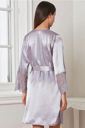 Pierre Cardin 6'lı Saten Gecelik Sabahlık Takım Çeyiz Seti 6015 - Royal