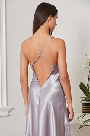 Pierre Cardin 6'lı Saten Gecelik Sabahlık Takım Çeyiz Seti 6015 - Royal