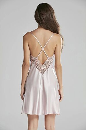 Pierre Cardin 6'lı Saten Gecelik Sabahlık Takım Çeyiz Seti 6955 - Pudra