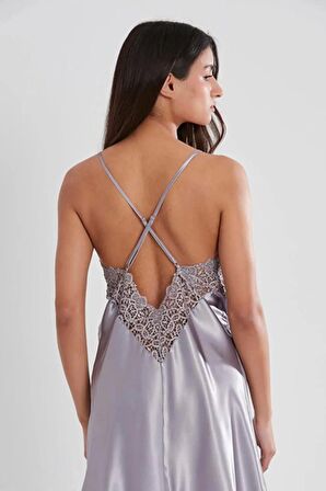 Pierre Cardin 6'lı Saten Gecelik Sabahlık Takım Çeyiz Seti 6955 - Royal