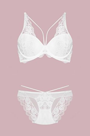 Nurteks Destekli Ekru Sütyen Takımı 4426