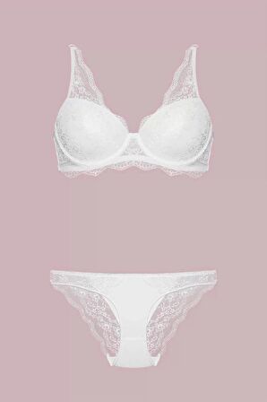 Nurteks Desteksiz Ekru Sütyen Takımı 4340