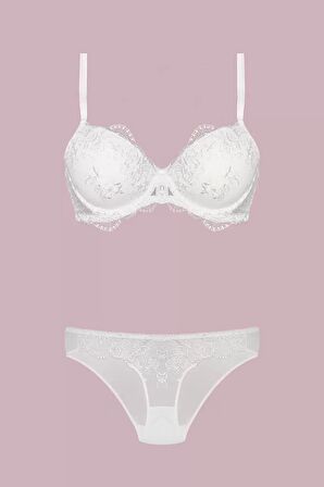 Nurteks Desteksiz Ekru Sütyen Takım 4385