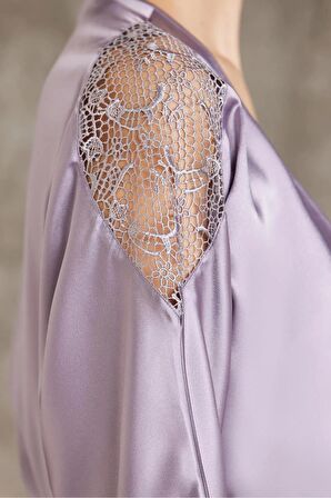 Pierre Cardin 6'lı Saten Gecelik Sabahlık Takım Çeyiz Seti 6000 - Royal