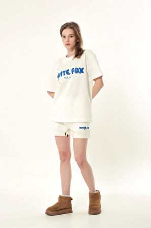 Kadın %100 Pamuk Şort  Yüksek Rubber Baskı Rahat ve Şık Tasarım