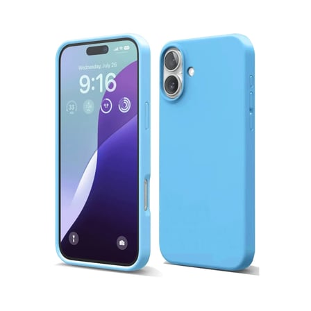 Apple iPhone 16 Plus Kılıf Nano içi Kadife Silikon - Mavi