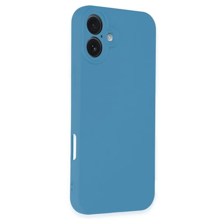 Apple iPhone 16 Plus Kılıf Nano içi Kadife Silikon - Mavi