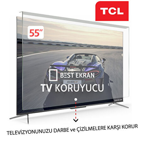TCL 55V6C TV EKRAN KORUYUCU - Tcl 55" inç 140 Ekran led Kırılmaz ekran Koruyucu