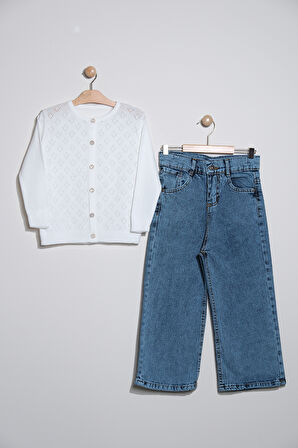 Kız Çocuk İspanyol Paça Kot Pantolon PNT.0214-Z