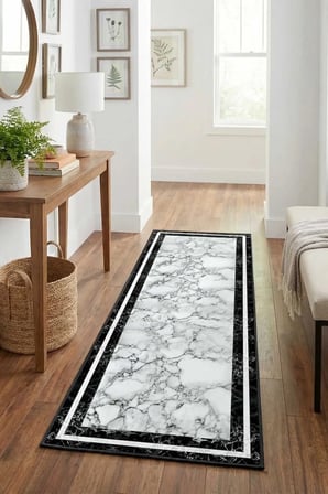 Yıkanabilir Kaymaz Slope Dijital Baskılı Yolluk Halı Tüy Tutmaz