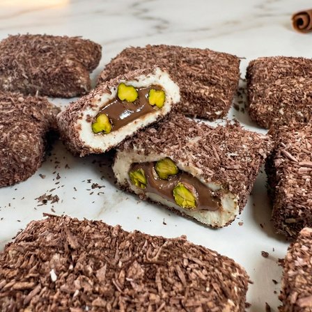 Premium Çikolata Kaplamalı Antep Fıstıklı Çikolata Dolgulu Lokum 450gr