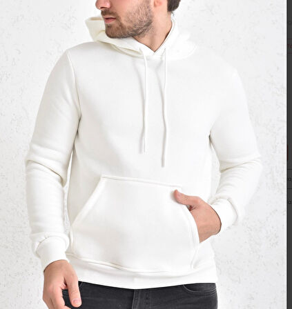 Kapüşonlu 3 İplik Sweatshirt