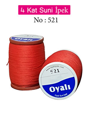 Oyalı 4 Kat Suni İpek İplik İğne Oyası Boncuk İpi Tığ Oyası No:521