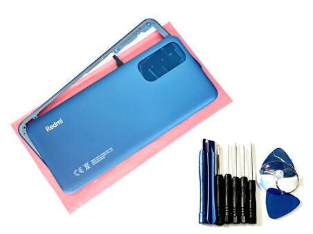 Tkgz Xiaomi Redmi NOTE 11S FULL ORJ KASA Arka Pil Batarya Kapağı (TAMİR SETİ) MAVİ