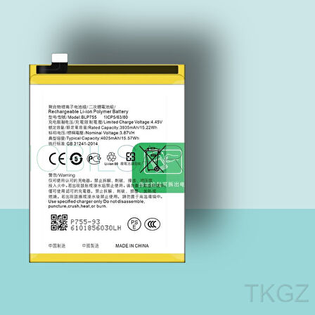Tkgz - OPPO FİND 2 LİTE - BLP-755 - Batarya Pil Orijinal Sıfır
