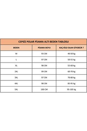 Cepsiz Kışlık Polar Kadın Pijama Altı Tek Alt je20