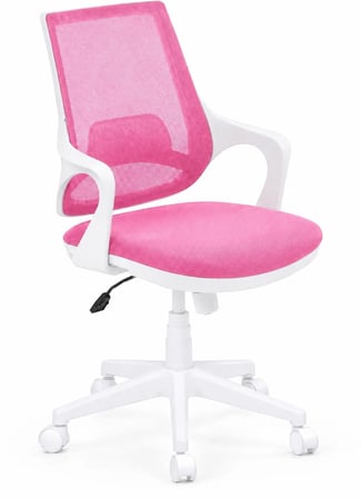 Yenilik Rüzgarı Çalışma Koltuğu Ergonomik Pembe Beyaz Ofis Sandalyesi