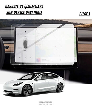 Tesla Model Y Juniper Multimedya ve Arka Ekran Set Nano Ekran Koruyucu