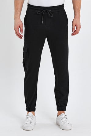 Erkek Lastikli Kargo Cepli Jogger Lacivert Pantolon