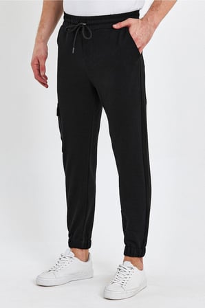 Erkek Lastikli Kargo Cepli Jogger Lacivert Pantolon