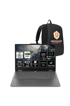 LOQ Essential i5 13450HX 64GB 1TB SSD RTX5060/8GB 65W 15.6" FHD W11P Gaming Laptop