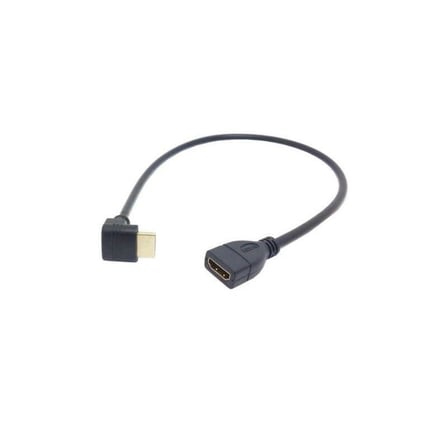4666 Hdmi Dişi Erkek Uzatma 90 Derece Dirsek Kablosu 0.5 Metre