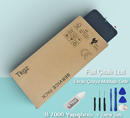Tkgz - Oppo Realme 6 PRO Uyumlu Lcd Ekran Dokunmatik SERVİCE PACK - ÇITALI- Montaj Seti + B-7000