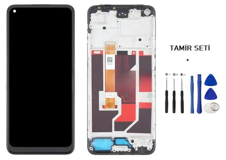 Tkgz - Samsung Galaxy M10S - SM-M107 Uyumlu Lcd Ekran Dokunmatik SERVİCE PACK - ÇITALI- Montaj Seti + B-7000