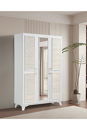 PEMA HOME Ege %100 Mdf 3 Kapaklı Dolap Gardırop
