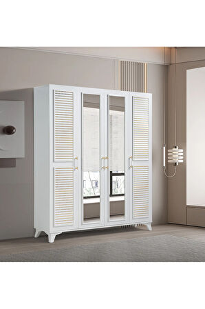 PEMA HOME Gold Class %100 Mdf 5 Kapaklı Dolap Gardırop