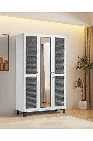 PEMA HOME Yiğit %100 Mdf 3 Kapaklı Dolap Gardırop