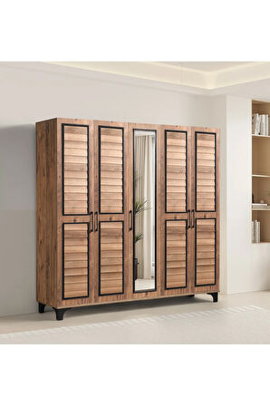 PEMA HOME Atlantik %100 Mdf 5 Kapaklı Dolap Gardırop