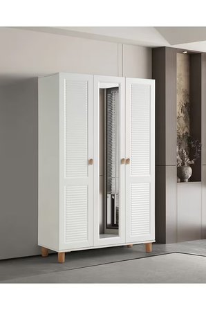 PEMA HOME Favori %100 Mdf Membran 3 Kapaklı Dolap Gardırop