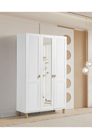 PEMA HOME Favori %100 Mdf Membran 3 Kapaklı Dolap Gardırop