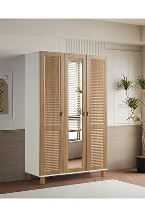 PEMA HOME Favori %100 Mdf Membran 3 Kapaklı Dolap Gardırop