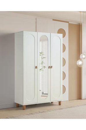 PEMA HOME Masal %100 Mdf Membran 3 Kapaklı Dolap Gardırop